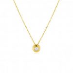 Gargantilla Diamante Oro Amarillo Evie