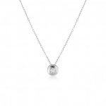 Gargantilla diamante oro blanco Evie