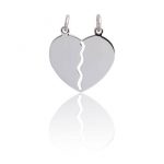 Colgante Plata Tu y Yo Corazón 