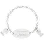 Pulsera para mamá con motivo ovalado + niña + niño