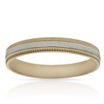 ALIANZA ORO 18KL BICOLOR TALLADA - 3MM